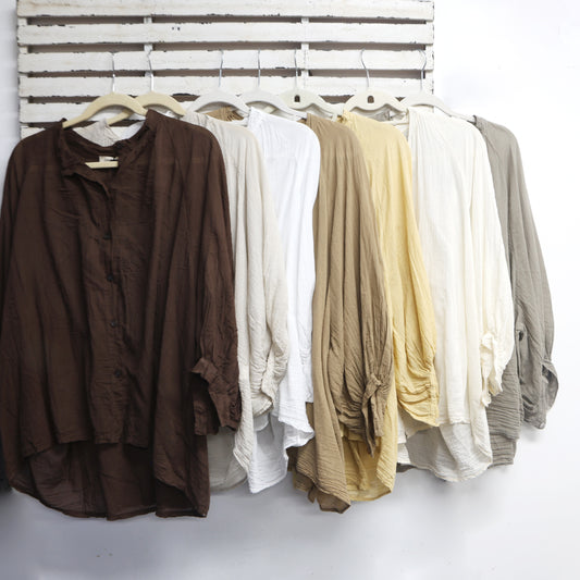 Beige cotton top with detailed back 2 per pack CE833471BE