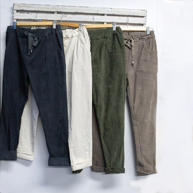 Fawn viscose blend draw string stretch pants 2 per pack CGA014F