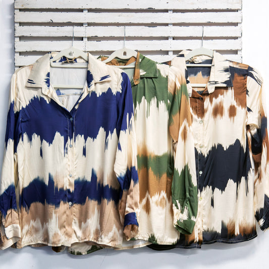Natural and Khaki silk blend shirt 2 per pack                 CGG005NK