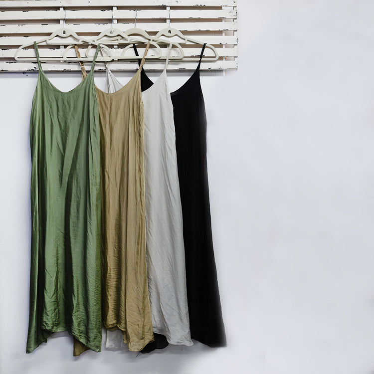 White shoe string silk dress with cotton in lay 2 per pack CGM061W