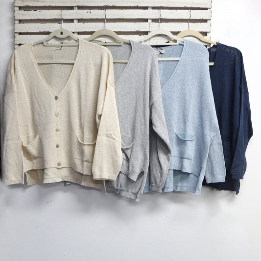 Natural cotton knit blend with buttons 2 per pack CU8205N