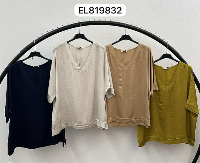 Citrine silk blend v neck top 2 per pack G819832CI