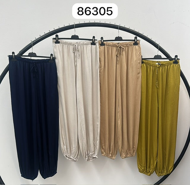 Citrone silk blend pants with elastic hem 2 per pack G86305CI