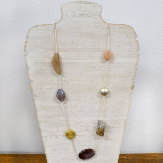 Cord neck with semi precious stone 2 per pack                        KFA99422