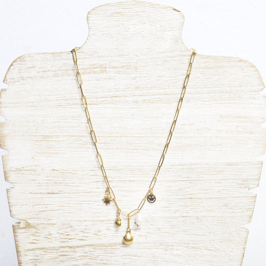 Gold necklace with miniature charms 2 per pack         TFA61850