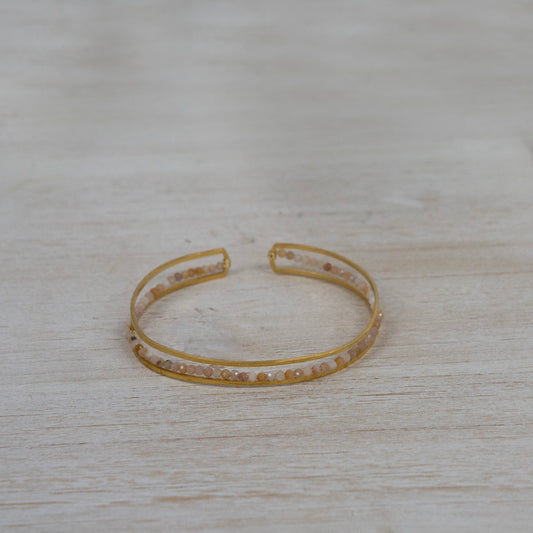 Rose gold and natural crystal bracelet 2 per pack         AFH805042BR