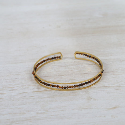 Rose gold and brown crystal bracelet 2 per pack                    AFH805043BR