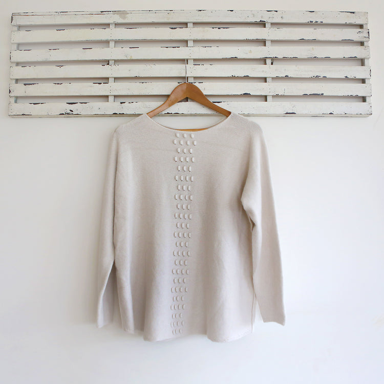 Natural viscose knit with bubble detail - 2 per pack