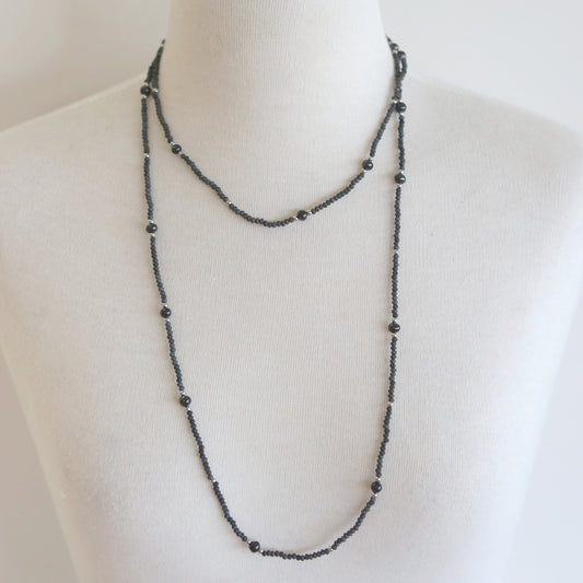 Long necklace with natural stone and magnetic clasp 2 per pack