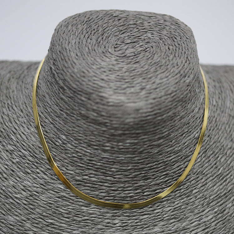 Thick short sterling silver gold plated necklace 2 per pack