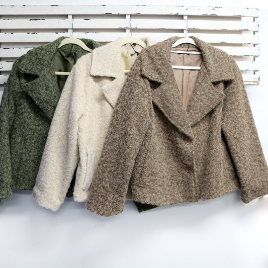 Brown polyester jacket with pockets 2 per pack     CX60876BR