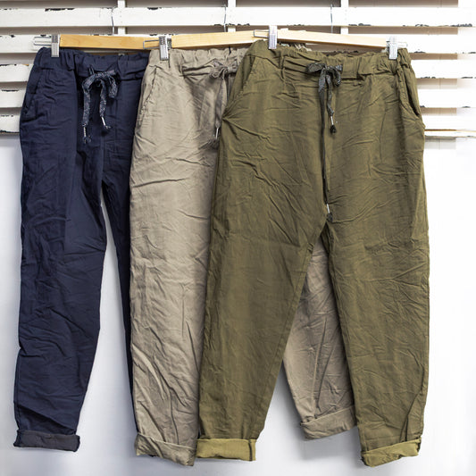 Fawn viscose blend drawstring pants 2 per pack    CX70002F