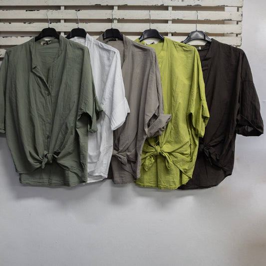 Chocolate cotton shirt with 3/4 sleeve 2 per pack    G95296CH