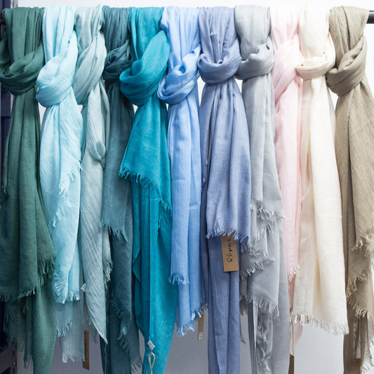 Grey cotton scarve 2 per pack   CGS209G