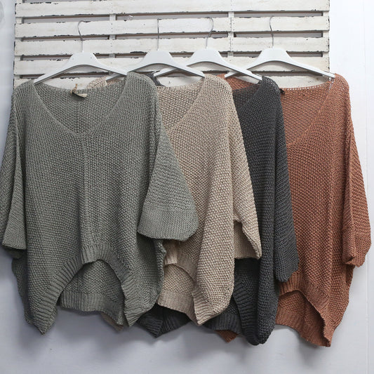Natural 3/4 sleeve knit 2 per pack                                                     CGG026N